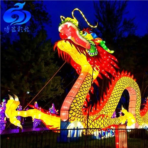 Открит китайски фенер декорация китайски дракон фенер за парк