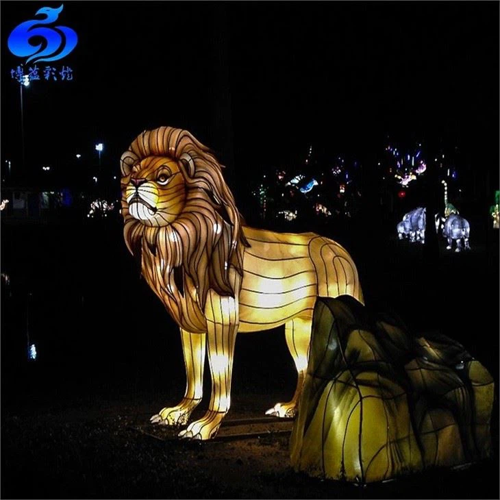 Zoo Decoration Chinese Lion Lanterns